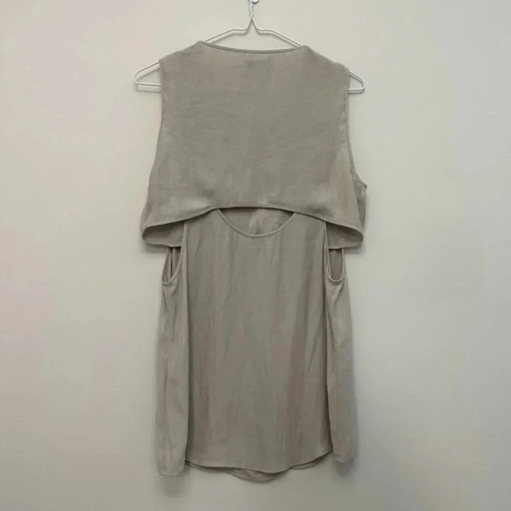 Oak + Fort Sleeveless Long Tank Top Grey Women's Medium - Picture 6 of 10